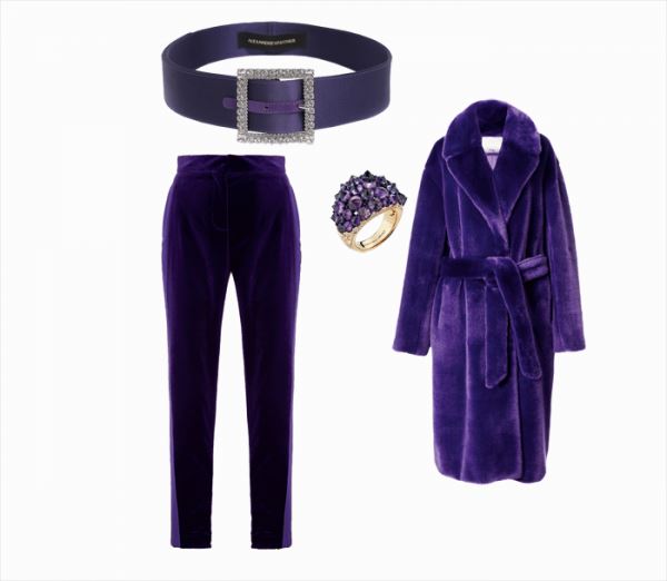 Букет фиалок: учимся носить аксессуары насыщенного фиолетового цвета